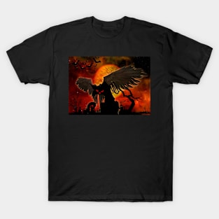 Evil Angel Halloween cat T-Shirt